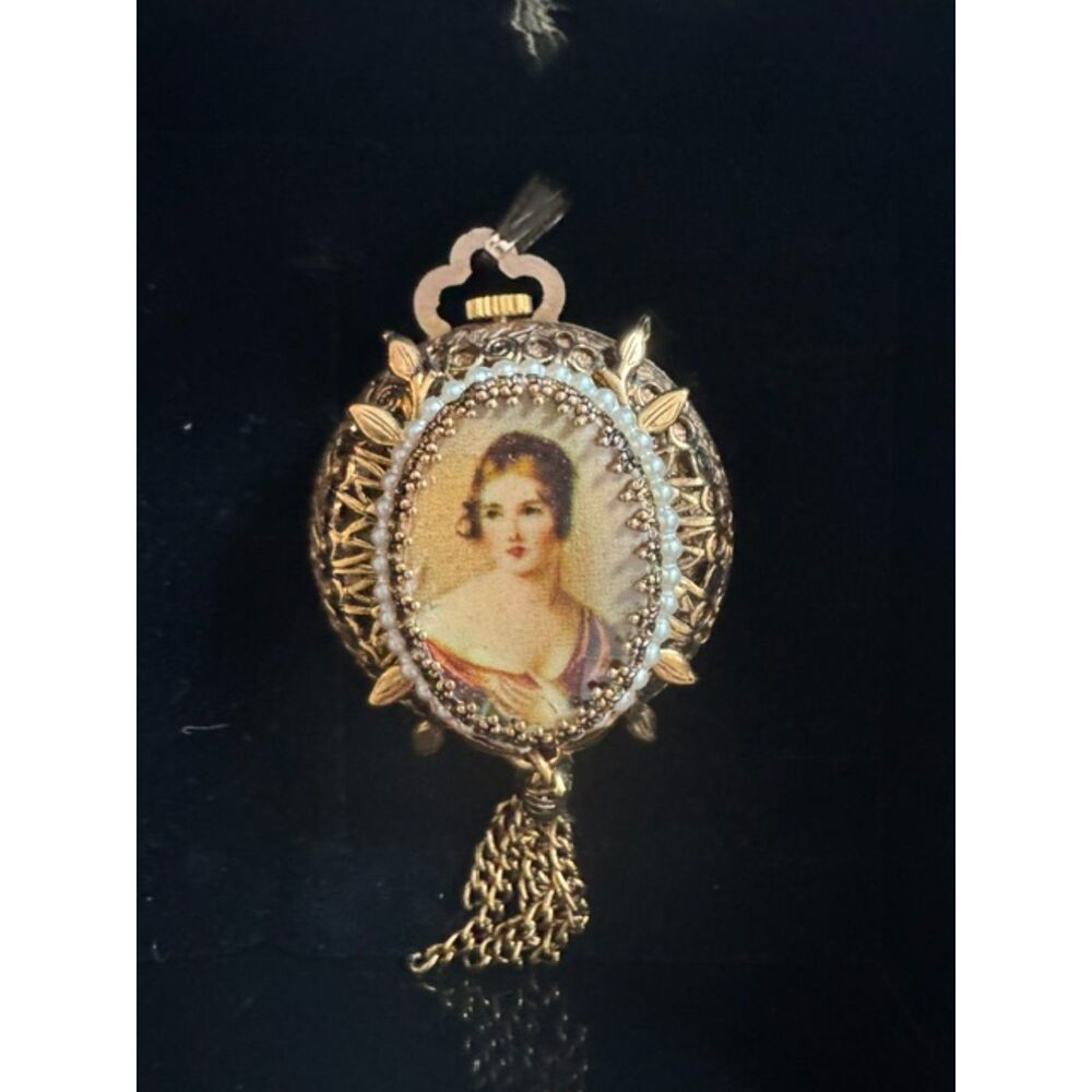 Rare Vintage Antique Burgana Swiss Made pendant watch.